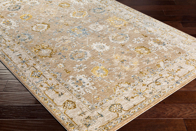 Surya Reina Ren-2308 Tan, Light Brown, Light Gray, Cream Rugs.