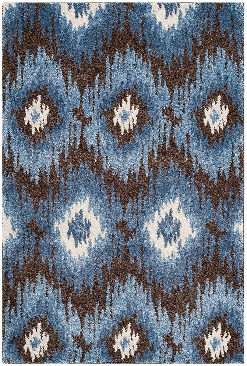 Safavieh Retro Ret2143-2865 Dark Brown / Blue Rugs.