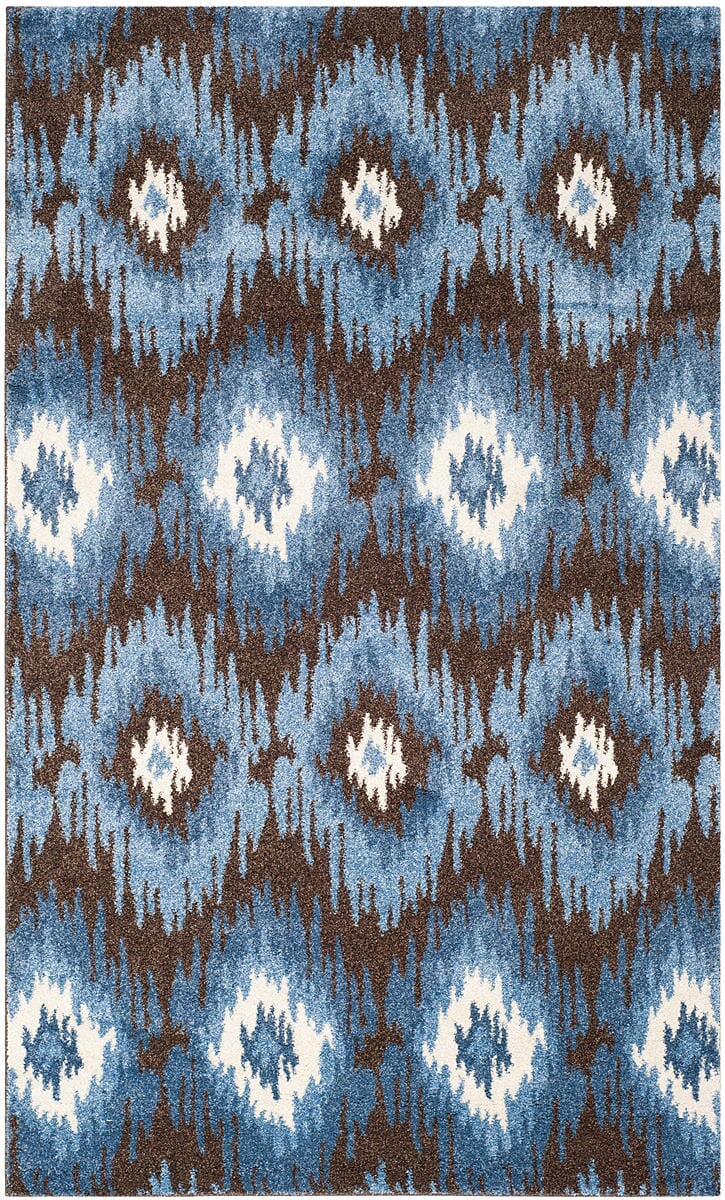 Safavieh Retro Ret2143-2865 Dark Brown / Blue Rugs.