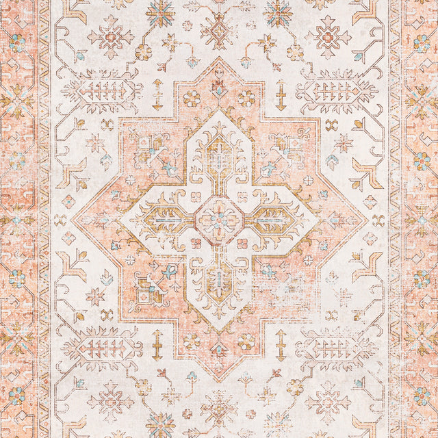 Surya Machine Washable Regen Rge-2306 Beige, Dusty Pink Rug.