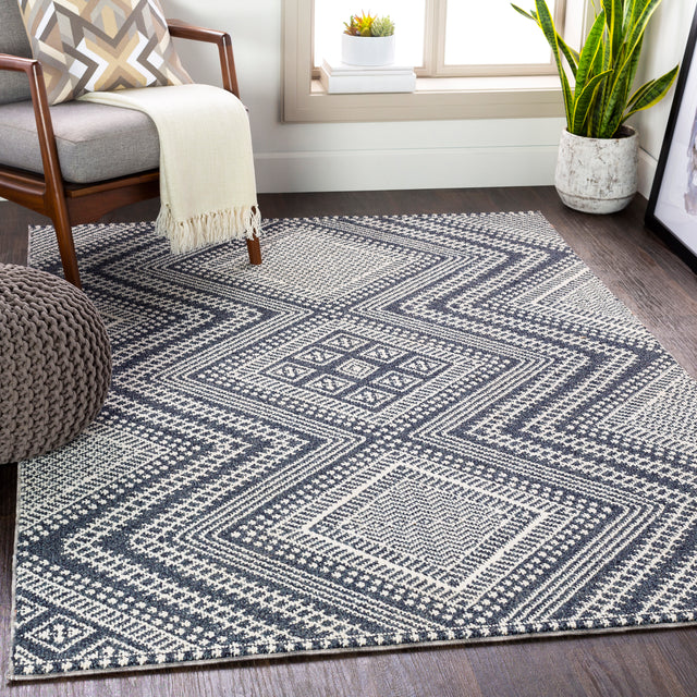 Surya Ariana Ria-2301 Charcoal, Medium Gray, White Rugs.