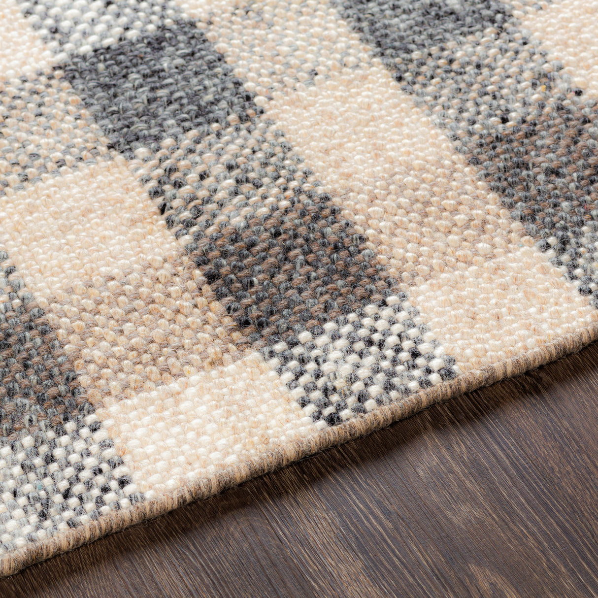 Surya Reliance Rli-2308 Charcoal, Dark Brown, Taupe, Beige Rugs.
