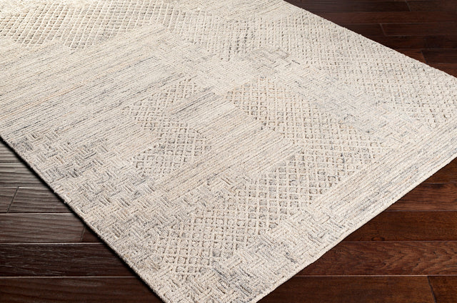 Surya Rosario Roa-2304 Charcoal, Medium Gray, Taupe, Beige Rugs.