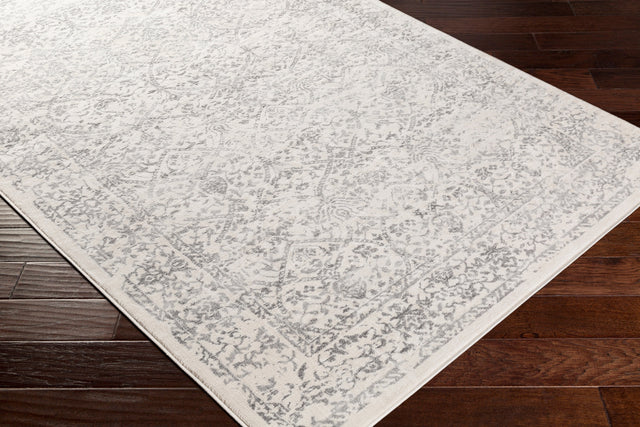 Surya Roma Rom-2300 White, Medium Gray Rugs.
