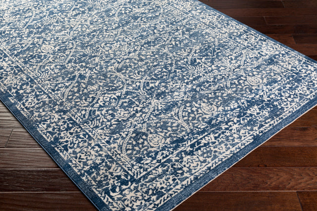 Surya Roma Rom-2301 Navy, Denim, Cream Rugs.
