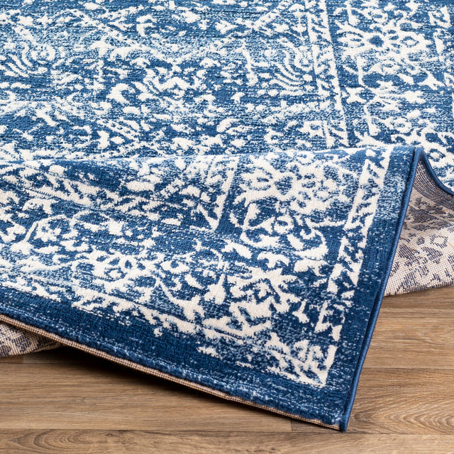 Surya Roma Rom-2301 Navy, Denim, Cream Rugs.