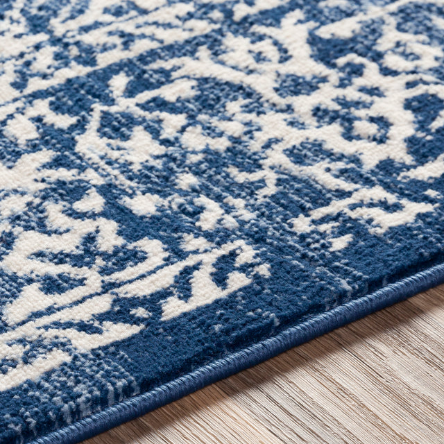Surya Roma Rom-2301 Navy, Denim, Cream Rugs.