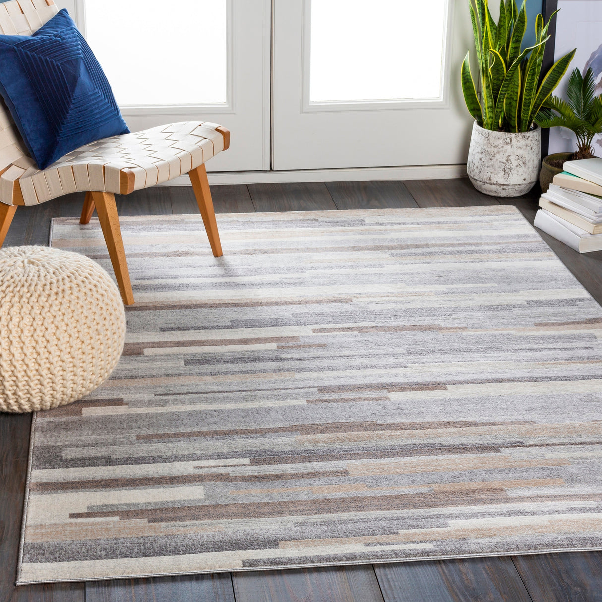 Surya Roma Rom-2302 Medium Gray, Camel, Tan, Light Gray Rugs.