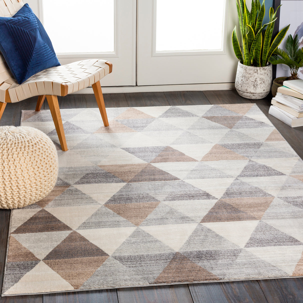 Surya Roma Rom-2303 Medium Gray, Camel, Tan, Light Gray Rugs.