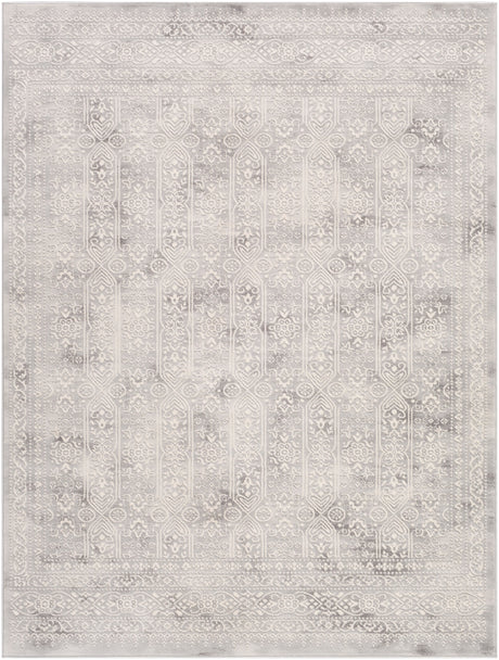 Surya Roma Rom-2307 White, Light Gray, Medium Gray Rugs.