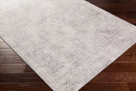 Surya Roma Rom-2307 White, Light Gray, Medium Gray Rugs.
