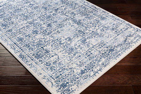 Surya Roma Rom-2309 Dark Blue, Denim, White Rugs.
