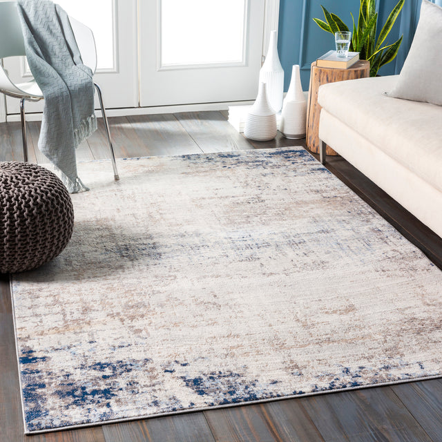 Surya Roma Rom-2315 Light Gray, Ivory, Dark Blue, Medium Gray Rugs.
