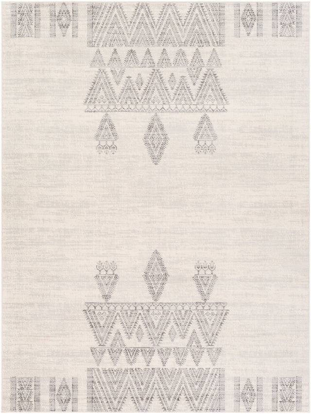Surya Roma Rom-2325 White, Light Gray, Medium Gray Rugs.