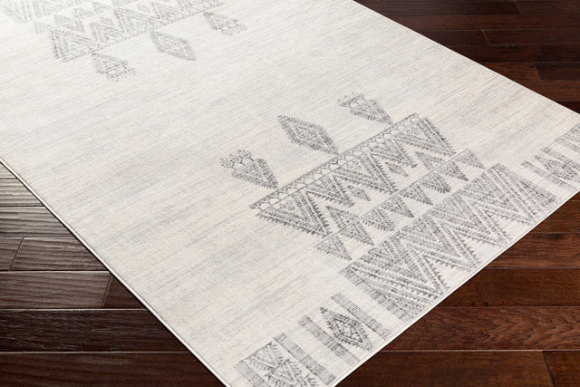 Surya Roma Rom-2325 White, Light Gray, Medium Gray Rugs.