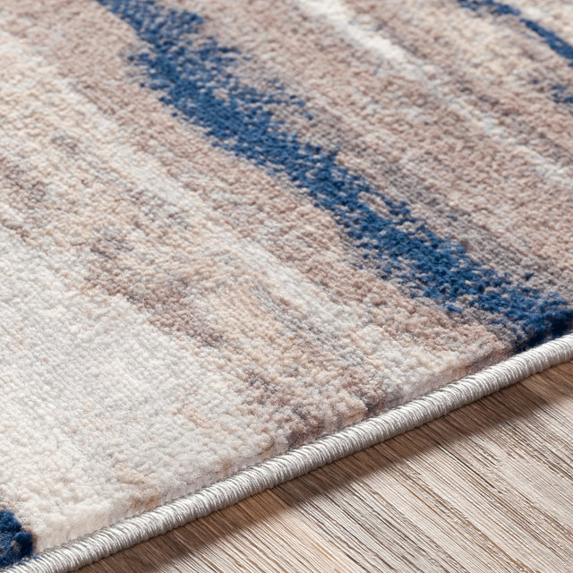 Surya Roma Rom-2349 Dark Blue, Sky Blue, Taupe, White Rugs.