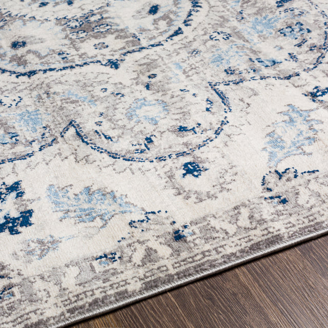 Surya Roma Rom-2359 Navy, Light Gray, Cream, Medium Gray Rugs.