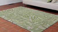 Liora Manne Savannah Olive Branches 9500/06 Green, Off-White Tropical Area Rug