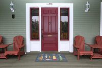 Liora Manne Frontporch Playing Hooky 2420/47 Gray, Black, Green, Orange, Red Lodge Area Rug