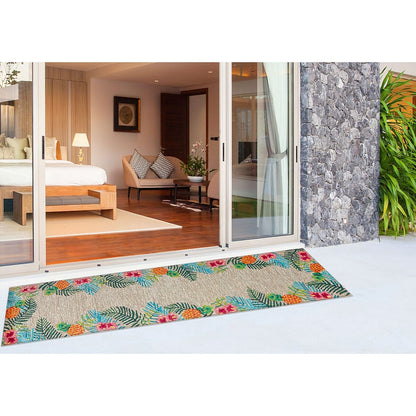 Liora Manne Ravella Tropical 2280/12 Neutral Floral / Country Area Rug