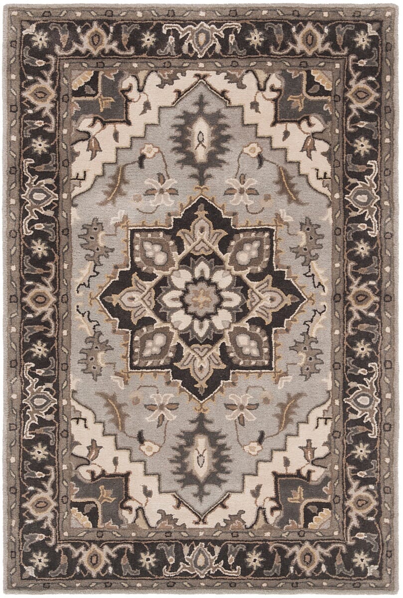 Safavieh Royalty Roy700G Silver / Charcoal Rugs.