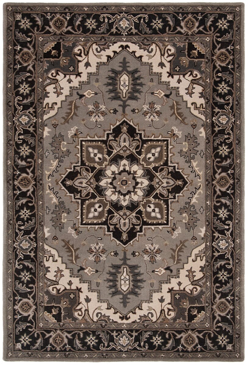 Safavieh Royalty Roy700G Silver / Charcoal Rugs.