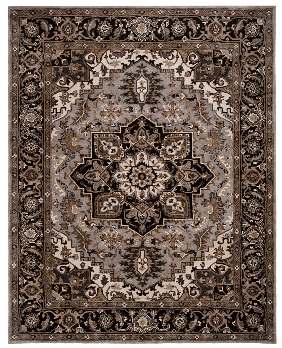 Safavieh Royalty Roy700G Silver / Charcoal Rugs.
