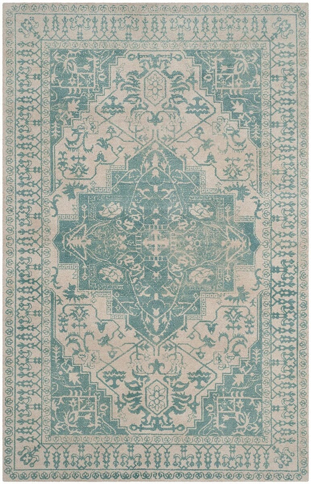 Safavieh Restoration Vintage Rvt421A Ivory / Turquoise Rugs.