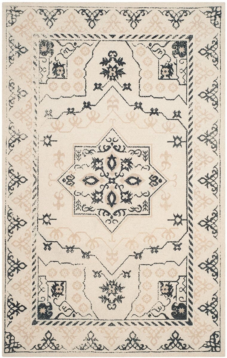 Safavieh Restoration Vintage Rvt424A Ivory / Charcoal Rugs.