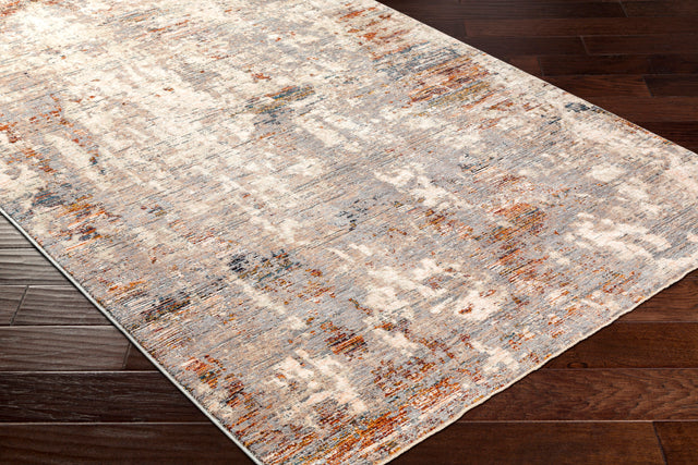Surya Arya Rya-2304 Light Gray, White Rug.
