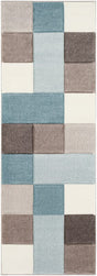 Surya Santa Monica Sac-2300 Aqua, Dark Brown, Taupe, White Rugs.