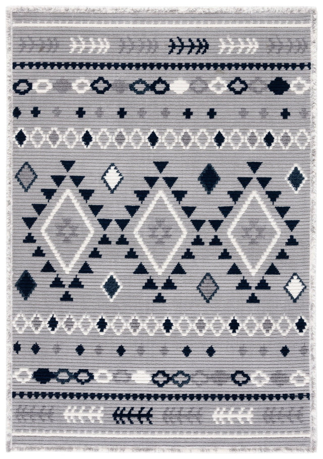 Safavieh Marrakesh Mrk606G Grey/Navy Rug.