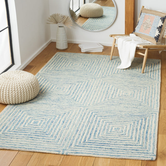 Safavieh Metro Met454L Light Blue/Ivory Rug.