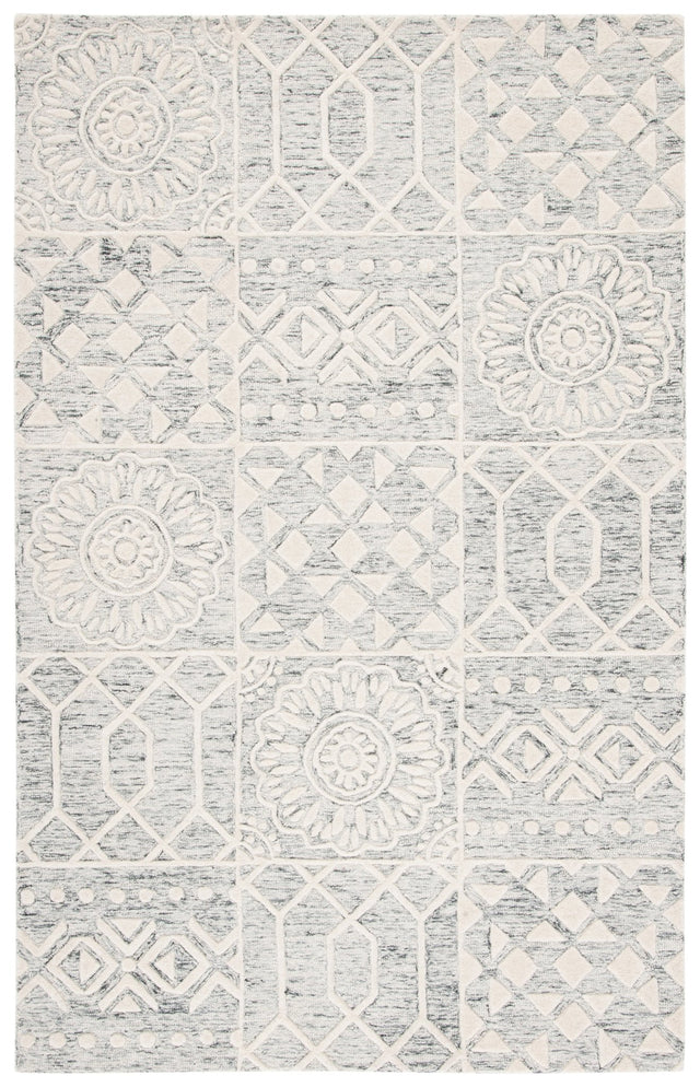 Safavieh Metro Met855F Silver/Ivory Rug.