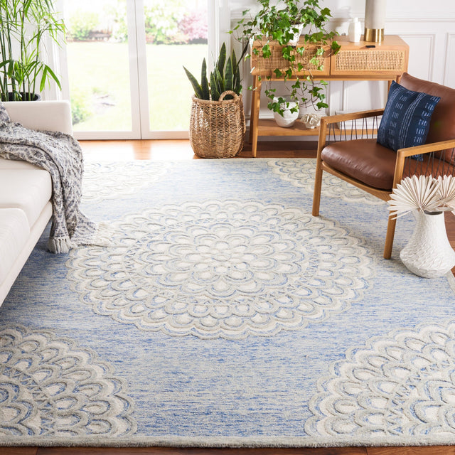 Safavieh Metro Met901M Blue/Ivory Rug.