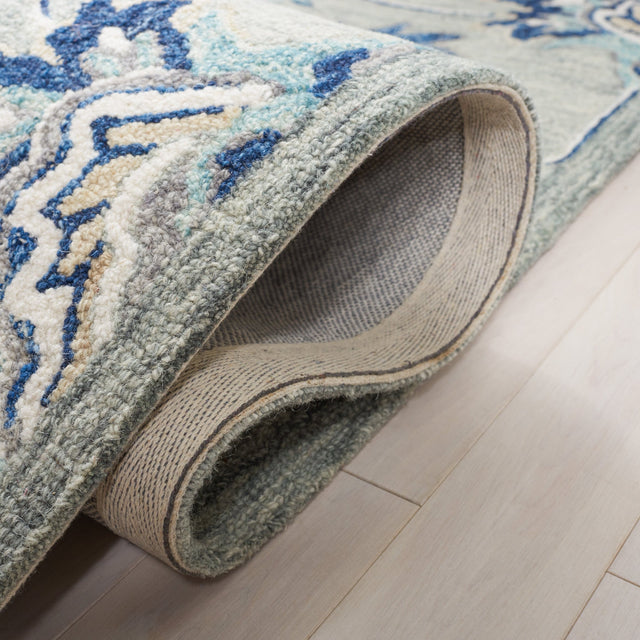 Safavieh Micro Loop Mlp387F Grey/Blue Rug.
