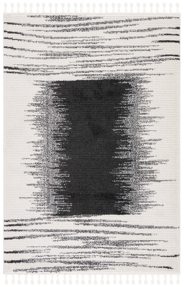 Safavieh Moroccan Tassel Mrt107A Ivory/Black Rug.