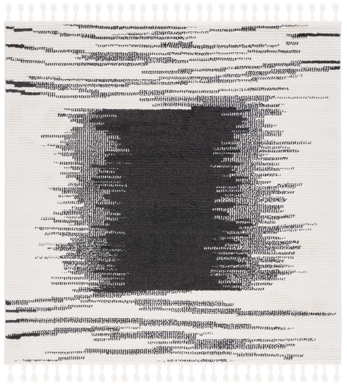 Safavieh Moroccan Tassel Mrt107A Ivory/Black Rug.