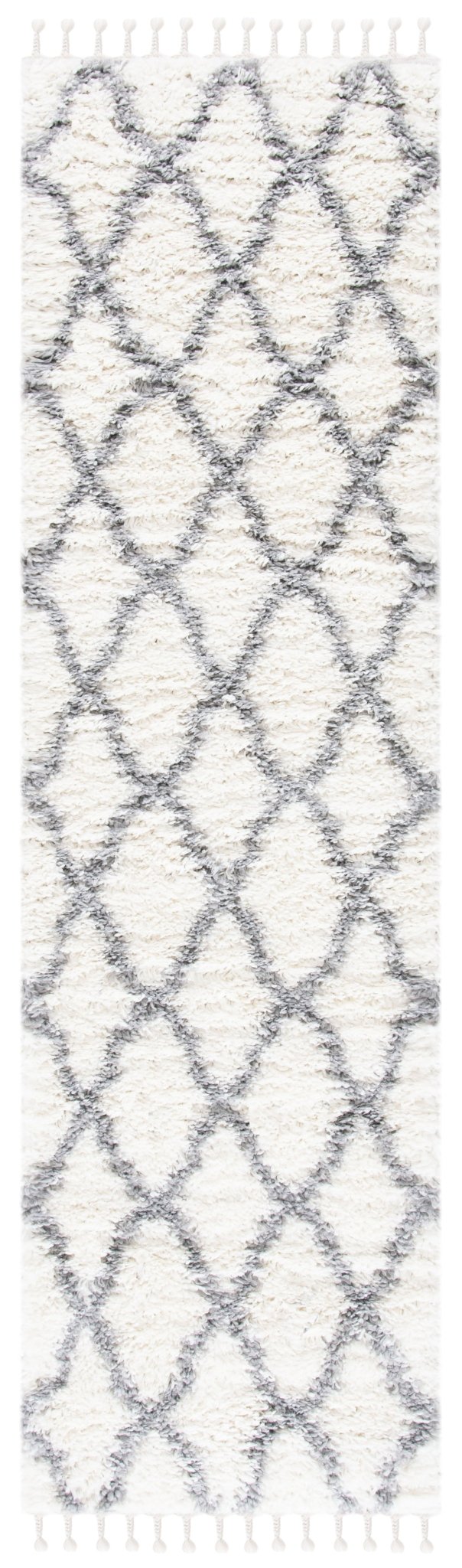 Safavieh Moroccan Tassel Shag Mts358B Ivory/Light Grey Rug.