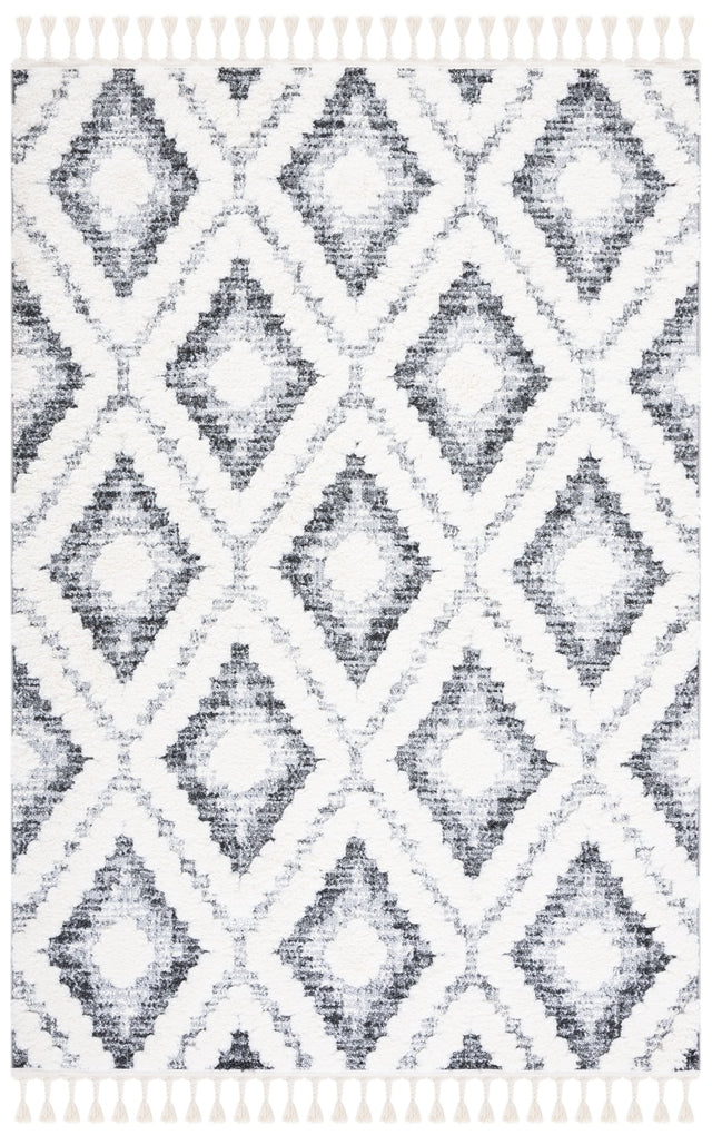 Safavieh Moroccan Tassel Shag Mts610A Ivory/Grey Rug.