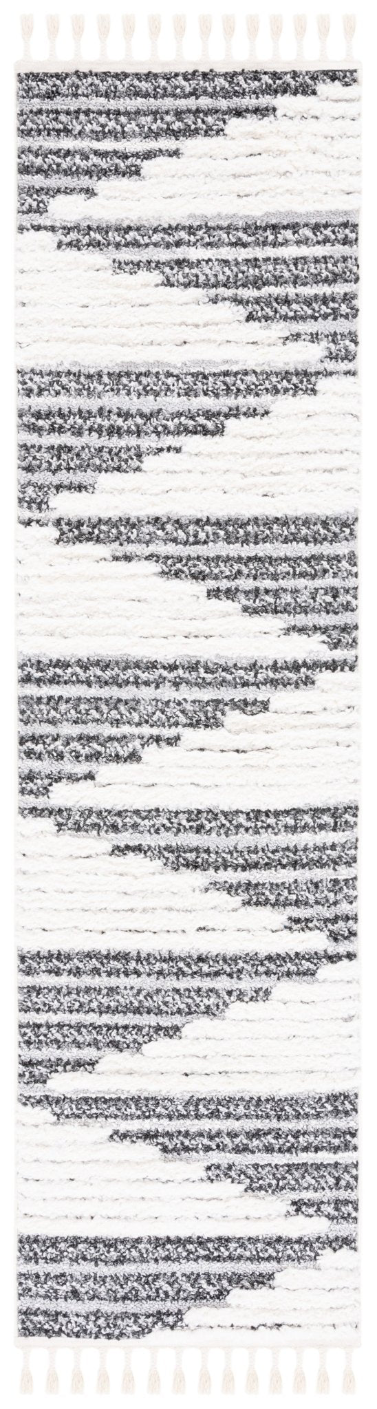 Safavieh Moroccan Tassel Shag Mts622F Dark Grey/Ivory Rug.