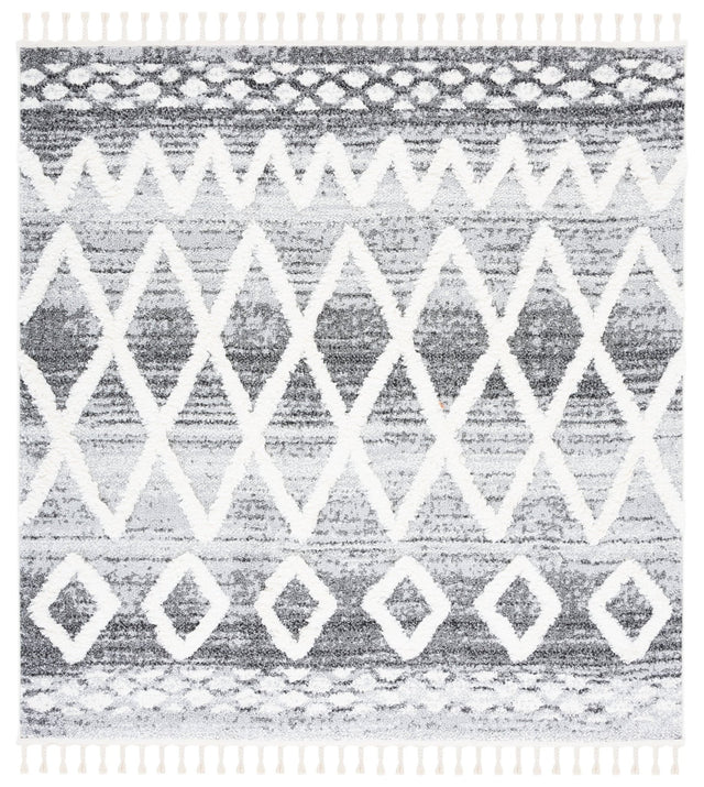 Safavieh Moroccan Tassel Shag Mts626F Grey/Ivory Rug.