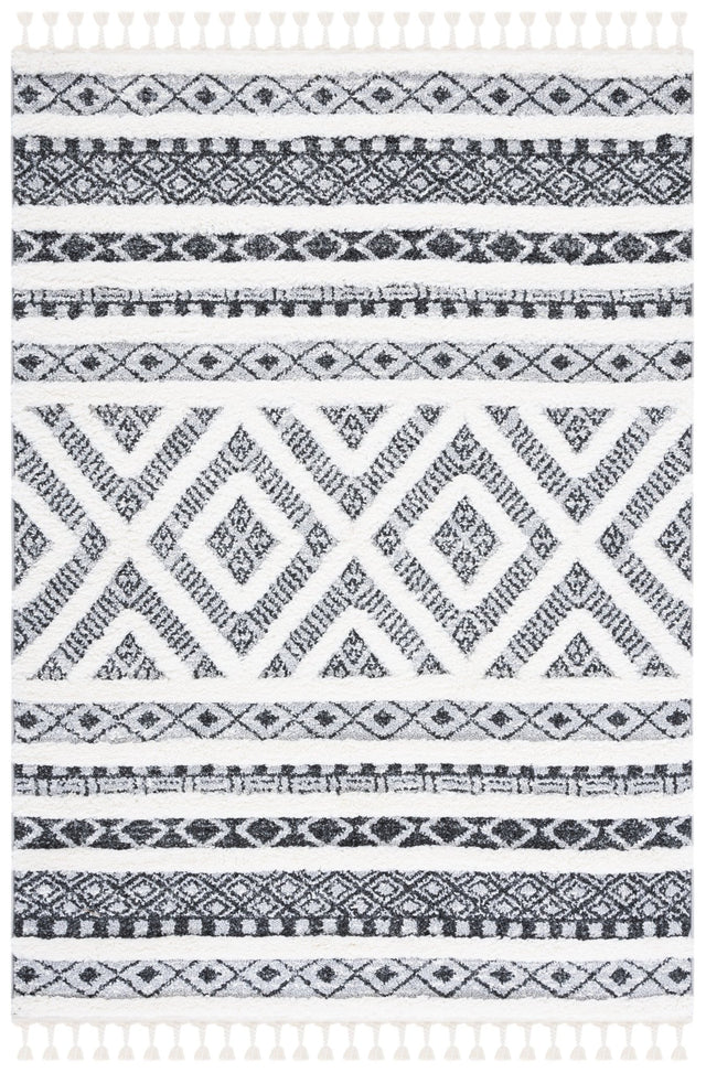 Safavieh Moroccan Tassel Shag Mts628F Grey/Ivory Rug.