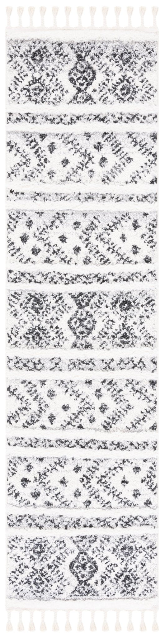 Safavieh Moroccan Tassel Shag Mts630A Ivory/Grey Rug.