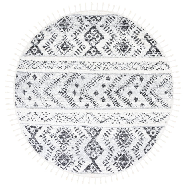 Safavieh Moroccan Tassel Shag Mts630A Ivory/Grey Rug.