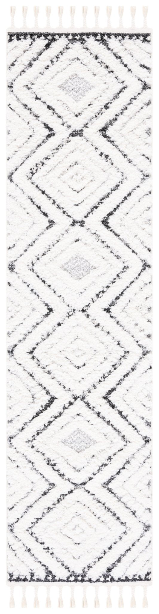 Safavieh Moroccan Tassel Shag Mts636A Ivory/Grey Rug.
