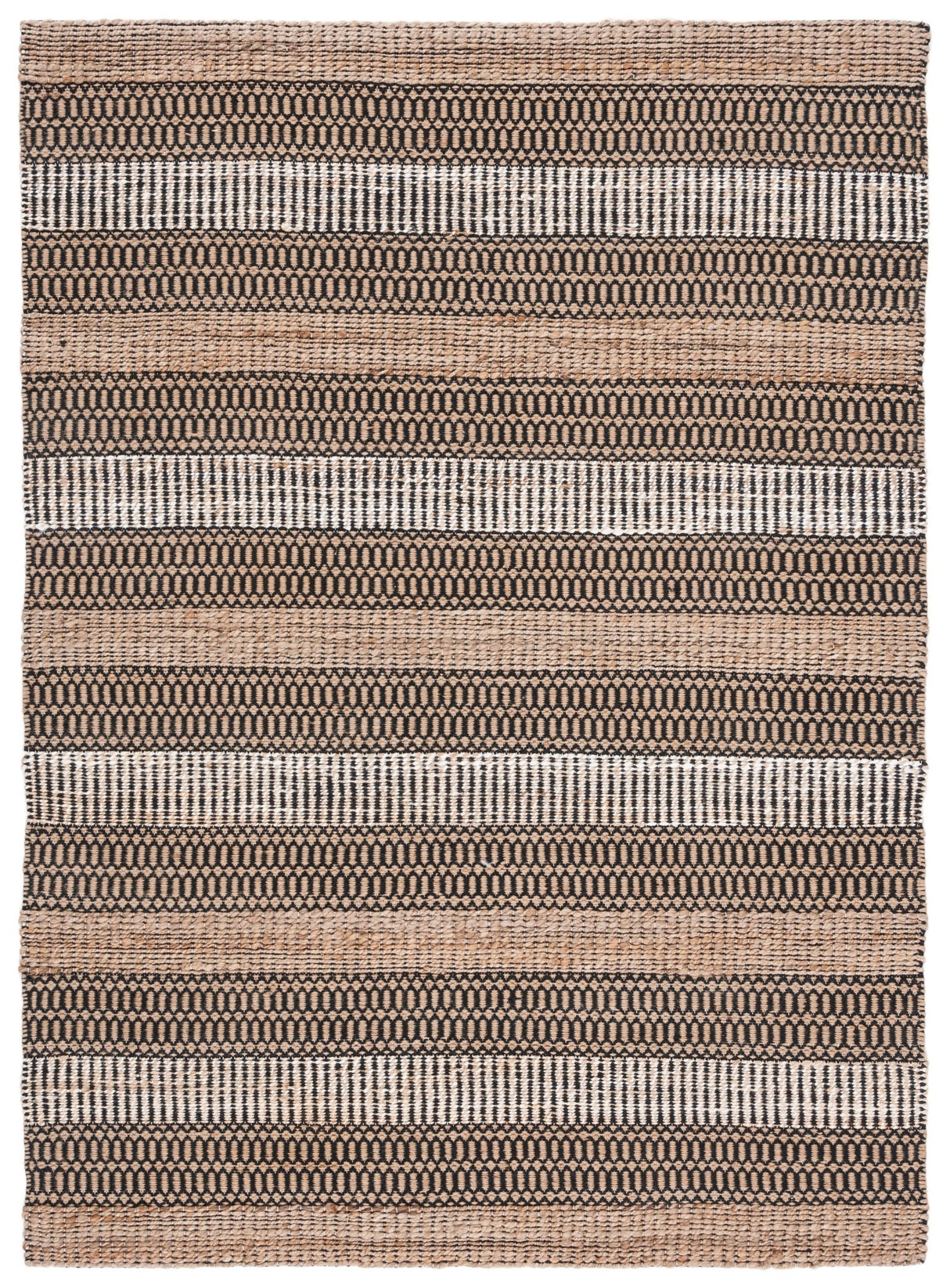 Safavieh Natural Fiber Nfb652Z Black/Natural Rug.