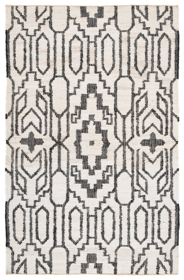 Safavieh Natural Fiber Nfb750A Ivory/Black Rug.