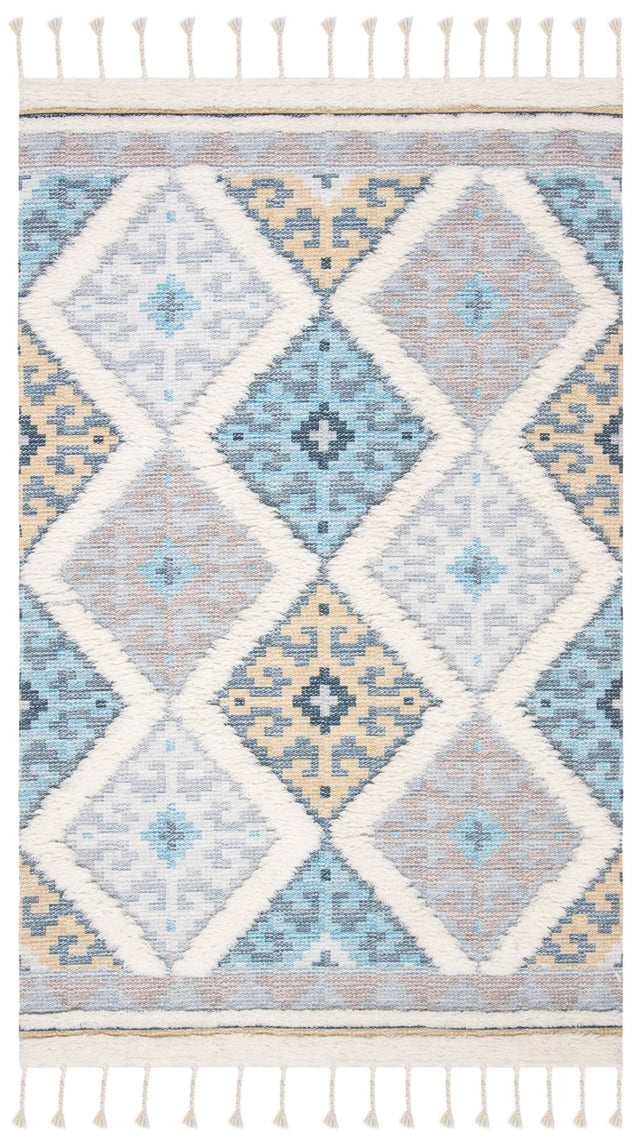 Safavieh Saffron Sfn104A Ivory/Turquoise Rug.