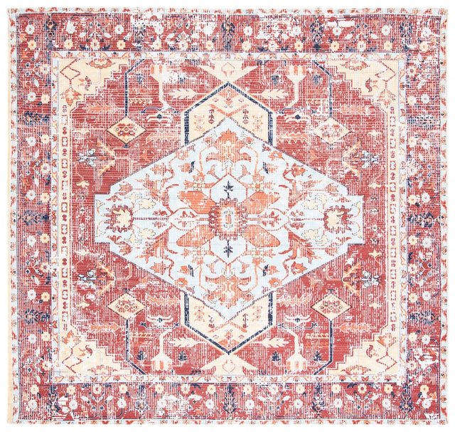 Safavieh Saffron Sfn350P Rust/Aqua Rug.